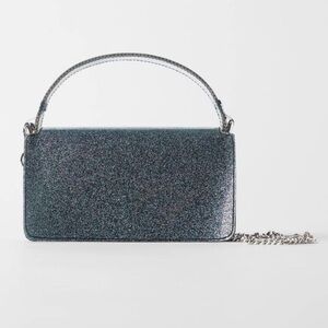 𝅺zara mini plastic glittery party crossbody bag